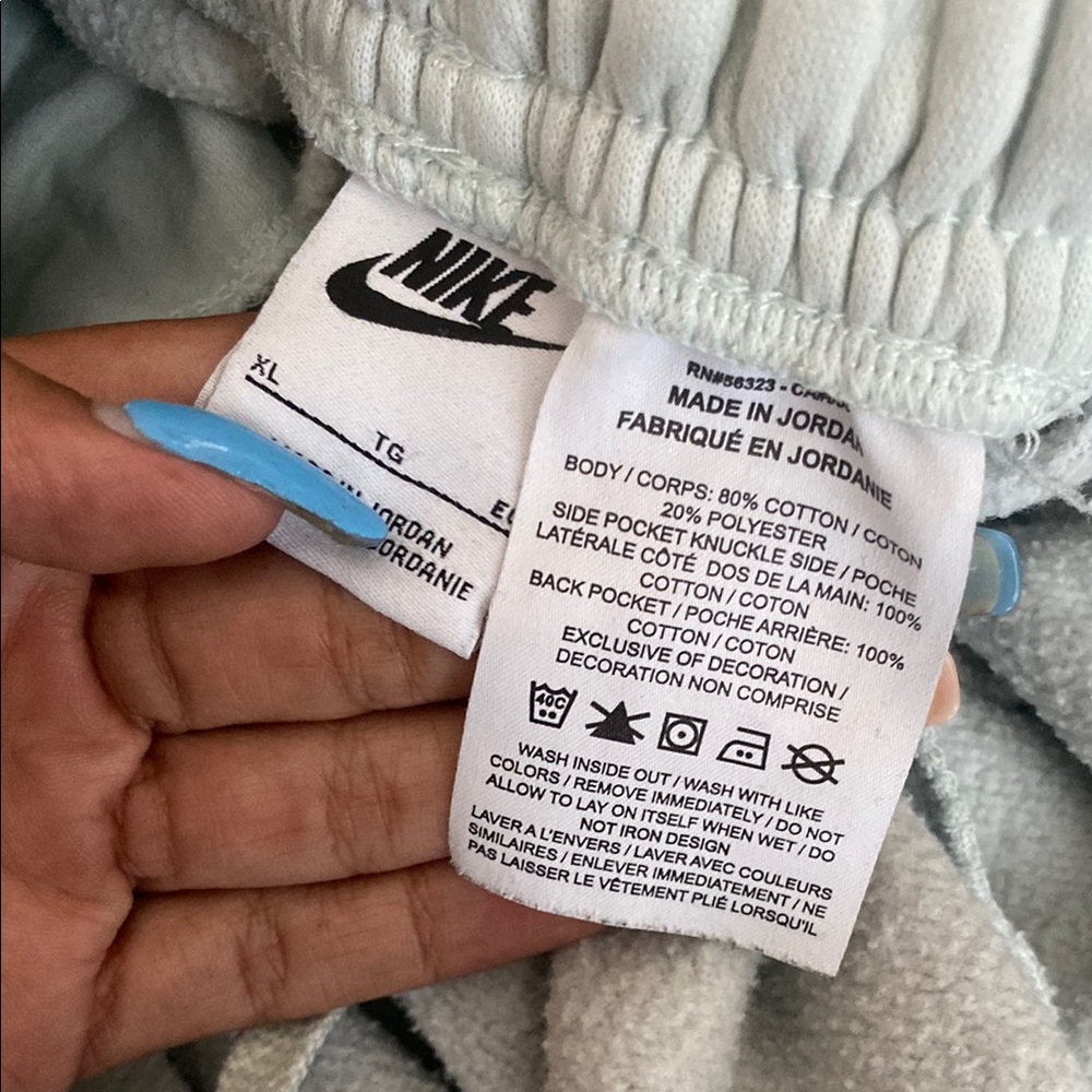 Nike Men’s Athletic Cotton Blend Shorts in Mint/Gray - Picture 6 of 6